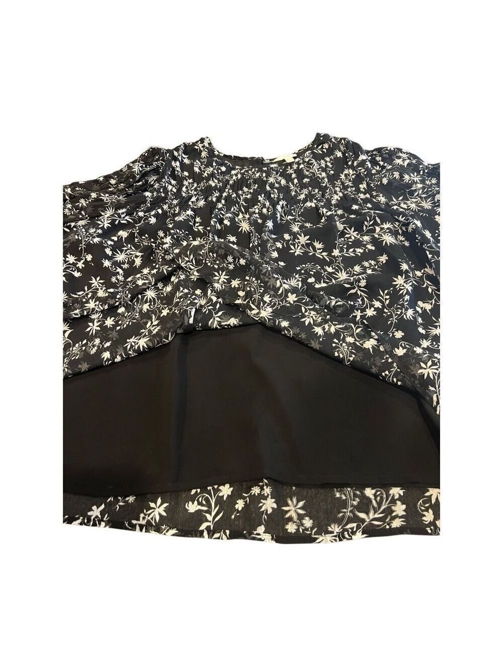TERRA& Sky  black floral BOHO blouse size 4X - Picture 5 of 9